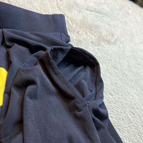 LulaRoe Navy with Yellow Polka Dots Full Pleated Skirt - Size XS - Picture 5 of 8